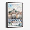 00 - Framed Marseilles Watercolor Canvas Print - Portrait - Main.jpg