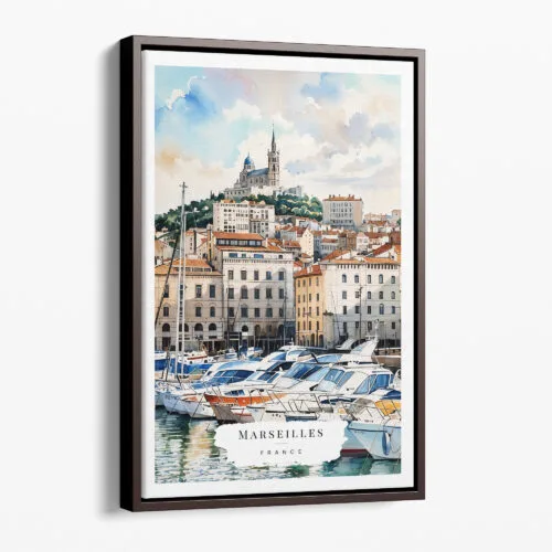 00 - Framed Marseilles Watercolor Canvas Print - Portrait - Main.jpg