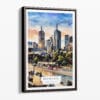 00 - Framed Melbourne Watercolor Canvas Print - Portrait - Main.jpg