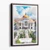 00 - Framed Mexico Palacio de Bellas Artes Watercolor Canvas Print - Portrait - Main.jpg