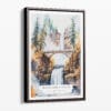 00 - Framed Multnomah Falls Watercolor Canvas Print - Portrait - Main.jpg