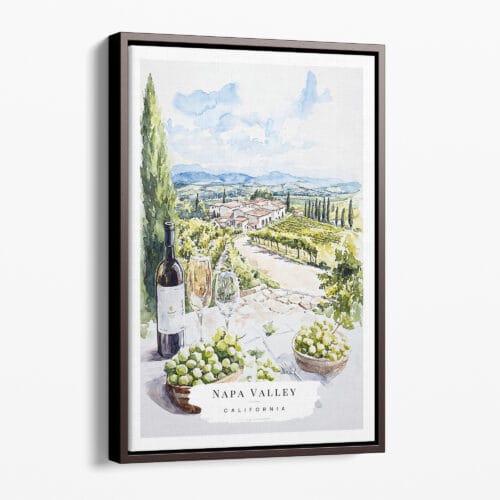 00 - Framed Napa Valley Watercolor Canvas Print - Portrait - Main.jpg