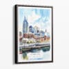 00 - Framed Nashville Skyline Watercolor Canvas Print - Portrait - Main.jpg