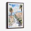 00 - Framed Nice France Watercolor Canvas Print - Portrait - Main.jpg