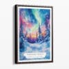 00 - Framed Northern Lights Fairbanks Alaska Watercolor Canvas Print - Portrait - Main.jpg