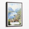 00 - Framed Norwegian Fjords Watercolor Canvas Print - Portrait - Main.jpg