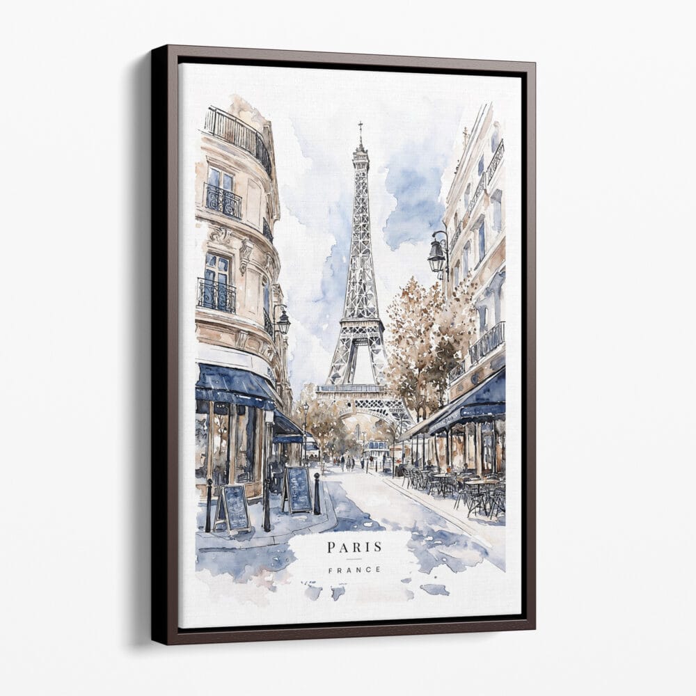 00 - Framed Paris Watercolor Canvas Print - Portrait - Main.jpg