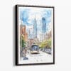 00 - Framed Philadelphia Downtown Watercolor Canvas Print - Portrait - Main.jpg