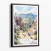 00 - Framed Pinnacles National Park Watercolor Canvas Print - Portrait - Main.jpg