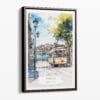 00 - Framed Porto 1 - Watercolor Canvas Print - Portrait - Main.jpg