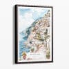 00 - Framed Positano - Watercolor Canvas Print - Portrait - Main.jpg