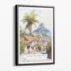 00 - Framed Rio De Janeiro Rocinha Favela Watercolor Canvas Print - Portrait - Main.jpg