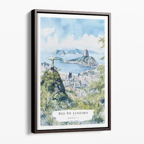 00 - Framed Rio De Janeiro Watercolor Canvas Print - Portrait - Main.jpg