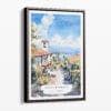 00 - Framed Santa Barbara California Watercolor Canvas Print - Portrait - Main.jpg