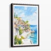 00 - Framed Sicily Italy Watercolor Canvas Print - Portrait - Main.jpg