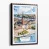 00 - Framed Stockholm Skyline Watercolor Canvas Print - Portrait - Main.jpg