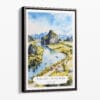 00 - Framed Tam coc ninh binh Watercolor Canvas Print - Portrait - Main.jpg
