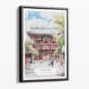 00 - Framed Tokyo Asakusa Watercolor Canvas Print - Portrait - Main.jpg
