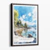 00 - Framed UK - Lake Windermere - Watercolor 1 Canvas Print - Portrait - Main.jpg