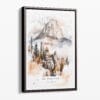 00 - Framed Yosemite El Capitan Watercolor Canvas Print - Portrait - Main.jpg