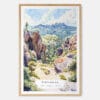 00 - Pinnacles National Park Watercolor Art Print - Main - Wood Frame.jpg