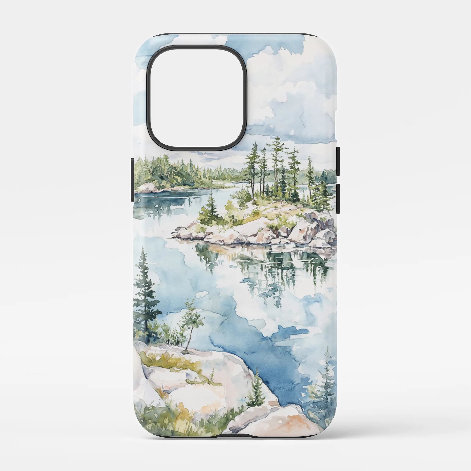 Voyageurs National Park Phone Case with Watercolor Landscape Design – Perfect for iPhone® and Samsung® Users