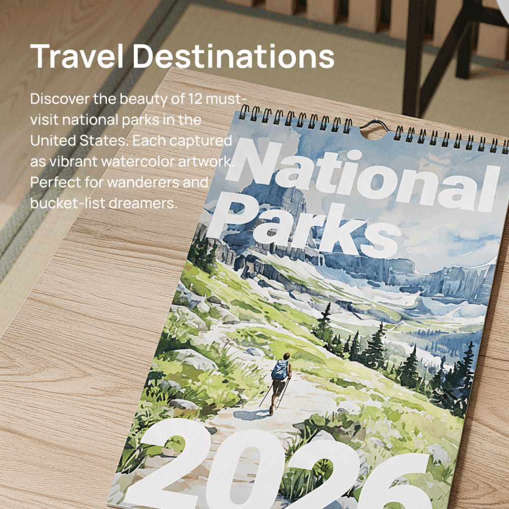 01 - 2026 Calendar - US noational Parks 01 - 2026 Calendar - US noational Parks