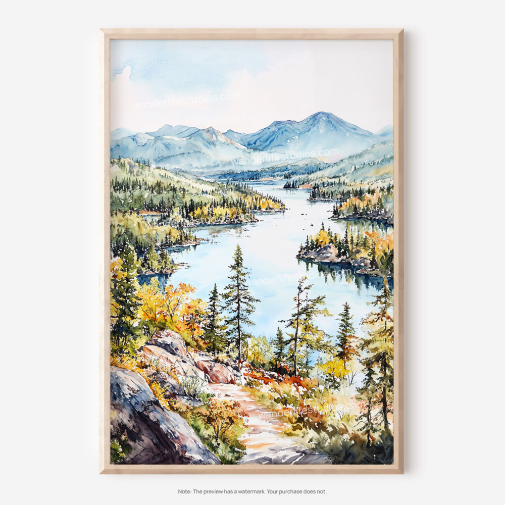 01 - Adirondack Mountains Watercolor Art - Digital Downloads - Main.jpg