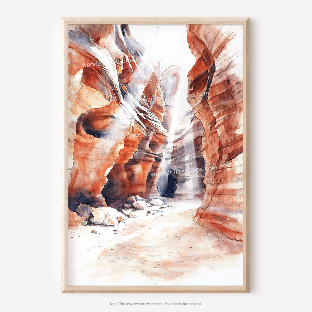 01 - Antelope Canyon Watercolor Art - Digital Downloads - Main.jpg