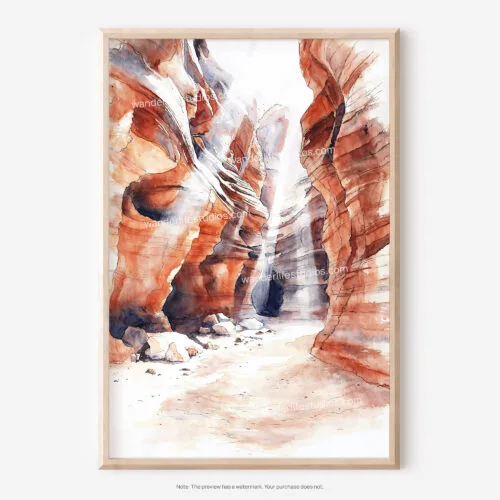 01 - Antelope Canyon Watercolor Art - Digital Downloads - Main.jpg