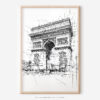 01 - Arc De Triomphe Pencil Drawing Art - Digital Downloads - Main.jpg