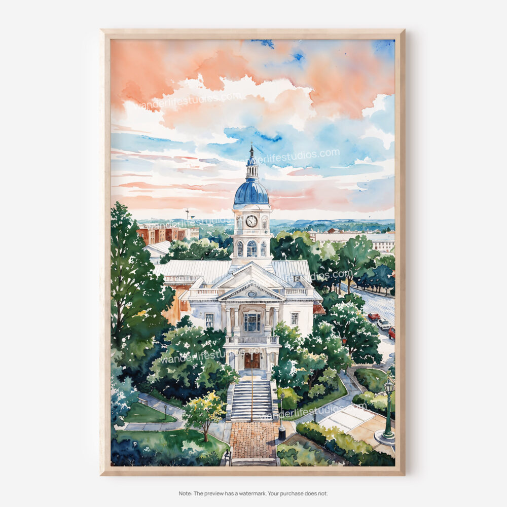 01 - Athens Georgia Watercolor Art - Digital Downloads - Main.jpg