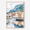 01 - Bergen Norway Watercolor Art - Digital Downloads - Main.jpg