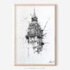 01 - Big Ben Clock Tower Pencil Drawing Art - Digital Downloads - Main.jpg