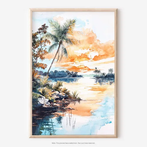 01 - Biscayne National Park Watercolor Art - Digital Downloads - Main.jpg