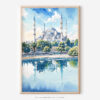 01 - Blue Mosque Watercolor Art - Digital Downloads - Main.jpg