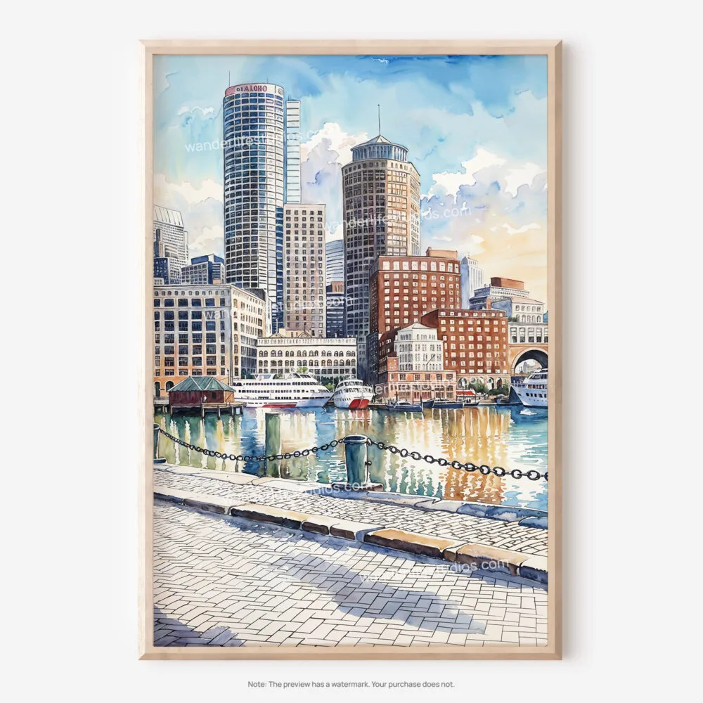01 - Boston Harbor Watercolor Art - Digital Downloads - Main.jpg 01 - Boston Harbor Watercolor Art - Digital Downloads - Main.jpg