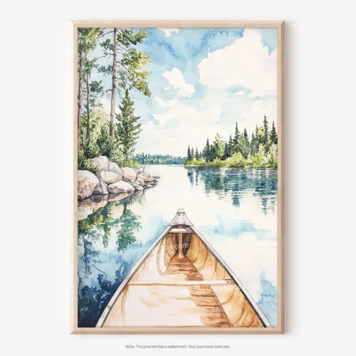 01 - Boundary Waters Minnesota Watercolor Art - Digital Downloads - Main.jpg