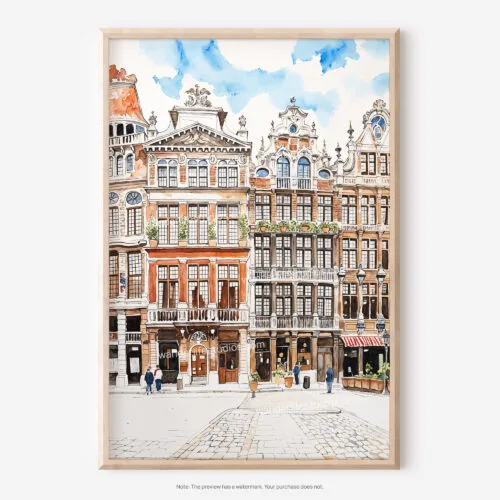 01 - Brussels Watercolor Art - Digital Downloads - Main.jpg