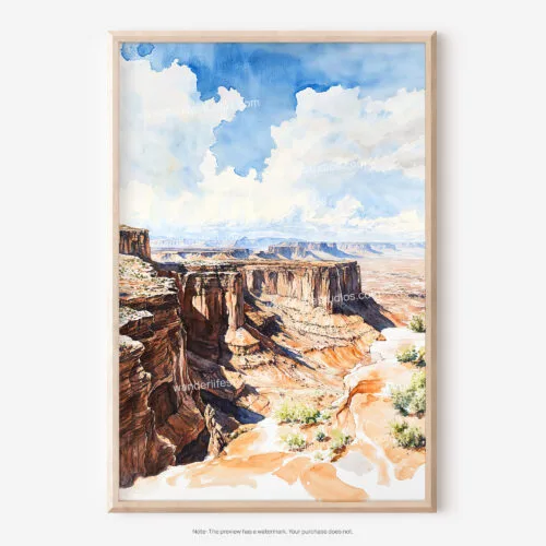 01 - Canyonlands National Park Watercolor Art - Digital Downloads - Main.jpg