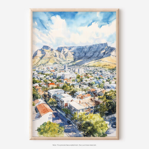 01 - Cape Town Watercolor Art - Digital Downloads - Main.jpg