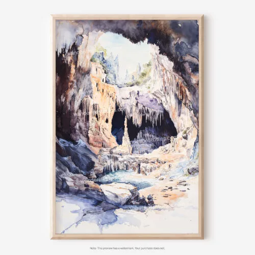 01 - Carlsbad Caverns National Park Watercolor Art - Digital Downloads - Main.jpg