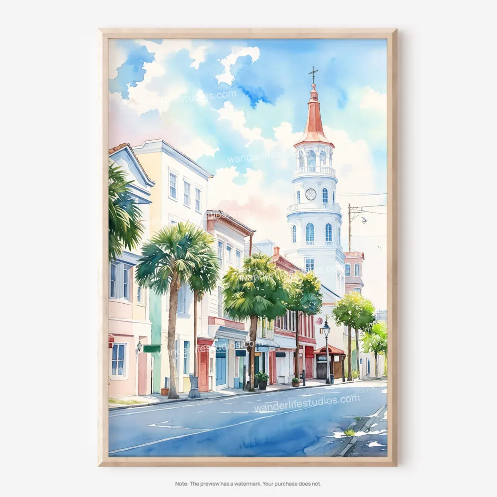 01 - Charleston SC Watercolor Art - Digital Downloads - Main.jpg