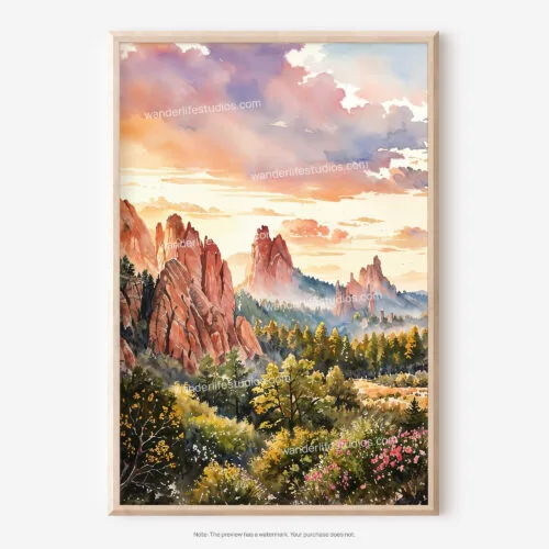 01 - Colorado Springs Watercolor Art - Digital Downloads - Main.jpg