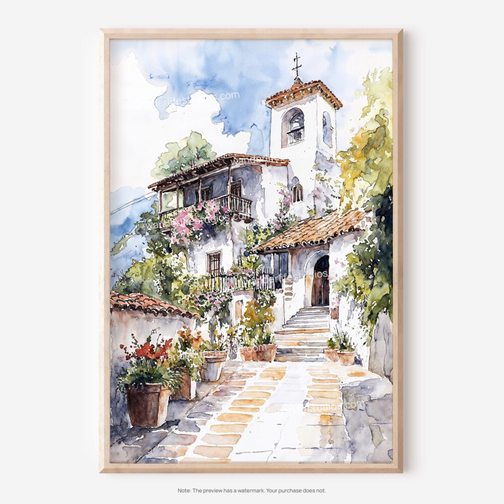 01 - Cordoba Spain Watercolor Art - Digital Downloads - Main.jpg