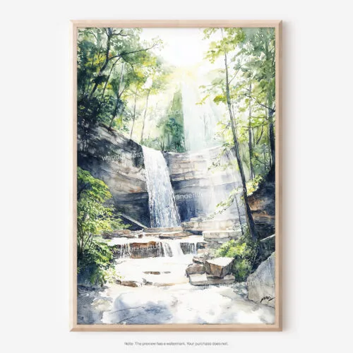 01 - Cuyahoga Valley National Park Watercolor Art - Digital Downloads - Main.jpg
