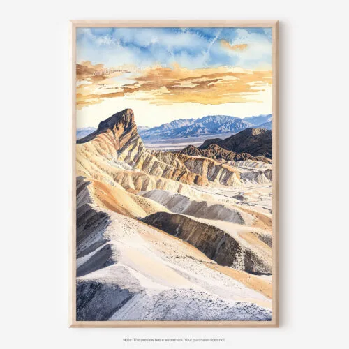 01 - Death Valley National Park Watercolor Art - Digital Downloads - Main.jpg