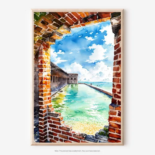 01 - Dry Tortugas National Park Watercolor Art - Digital Downloads - Main.jpg