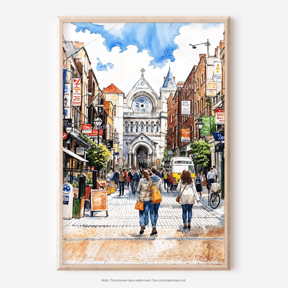 01 - Dublin Ireland Watercolor Art - Digital Downloads - Main.jpg