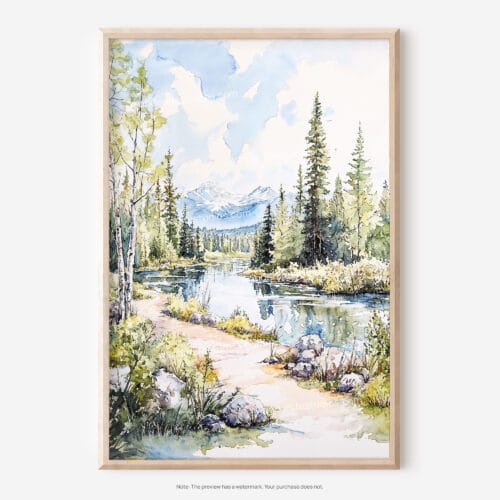 01 - Fairbanks Alaska Watercolor Art - Digital Downloads - Main.jpg